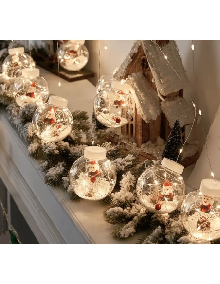 Catena di Luci Luminosa di Natale Babbo Natale Palla 3M