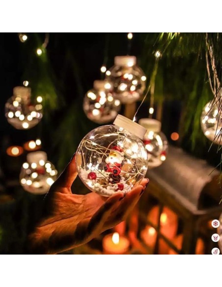 Catena di Luci Luminosa di Natale Babbo Natale Palla 3M