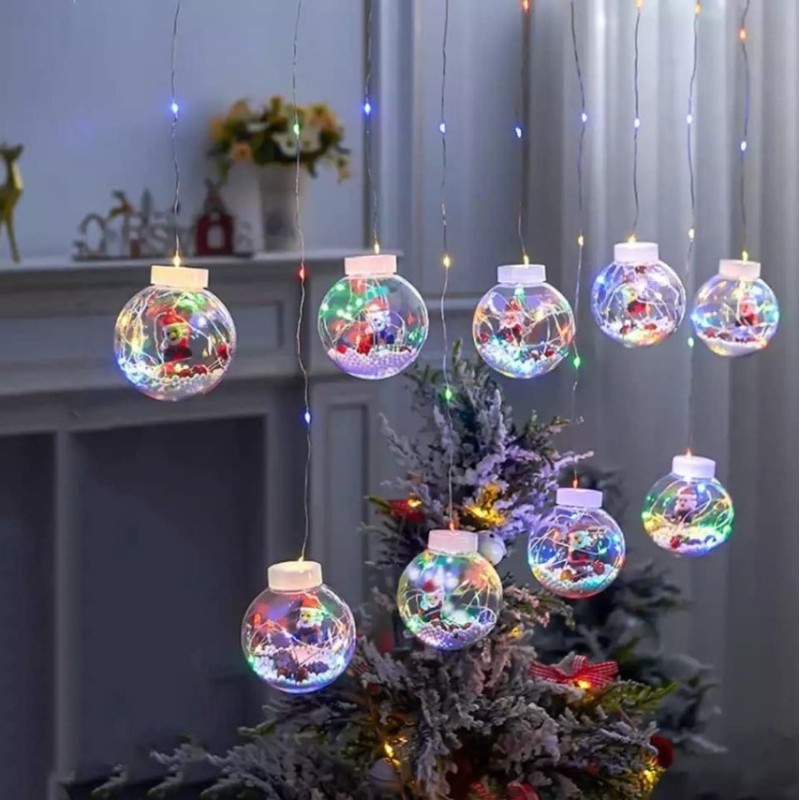 Catena di Luci Luminosa di Natale Babbo Natale...
