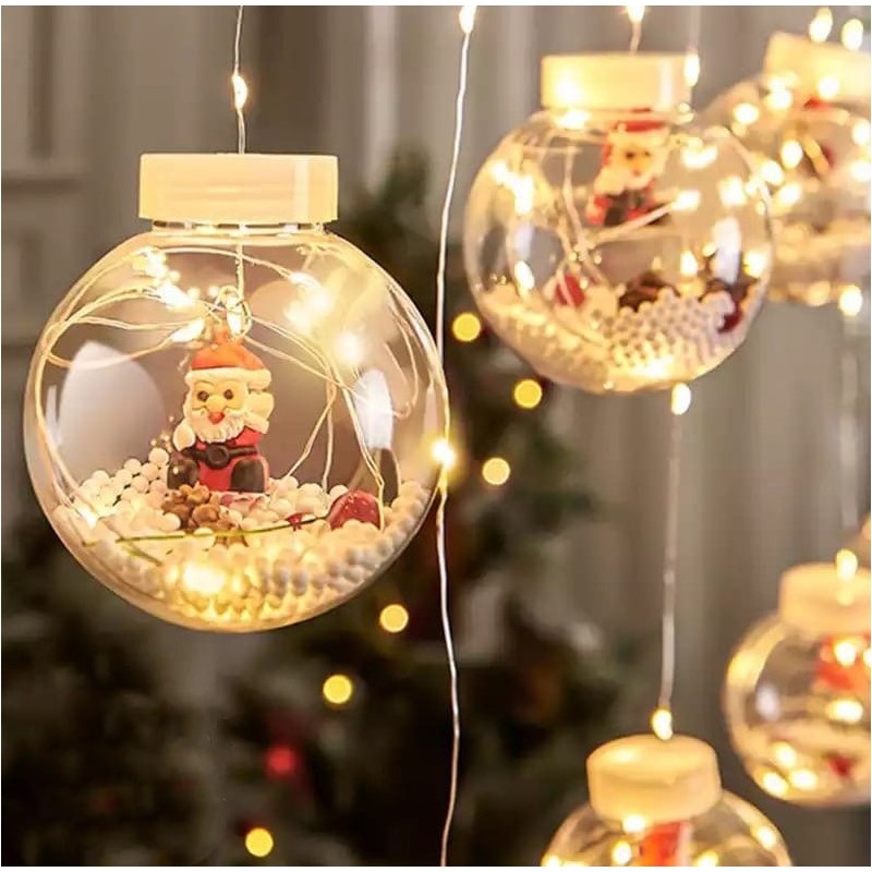 Catena di Luci Luminosa di Natale Babbo Natale...