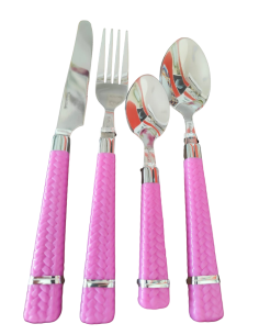 Set Posate 24 Pezzi Rosa – Modello 5177 Elegante per 6... 2