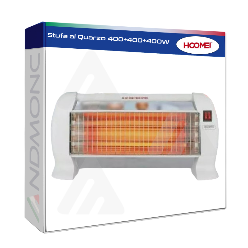 Stufa al Quarzo 400+400+400W Hoomei HM 8320L...