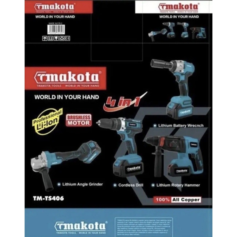 Set Attrezzi A Batteria TMAKOTA TM-TS406 SET 4...