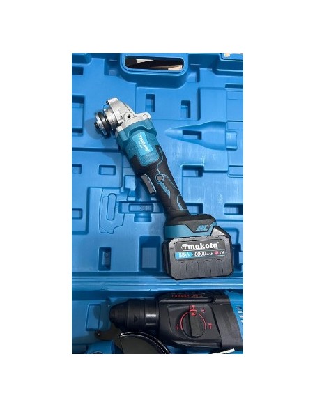 Set Attrezzi A Batteria TMAKOTA TM-TS406 SET 4 PEZZI Trapano, martello tassellatore, smerigliatrice, avvitatore