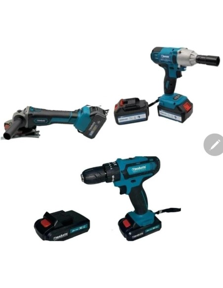 kit 4 in 1 makota smerigliatrice trapano luce e svita bulloni