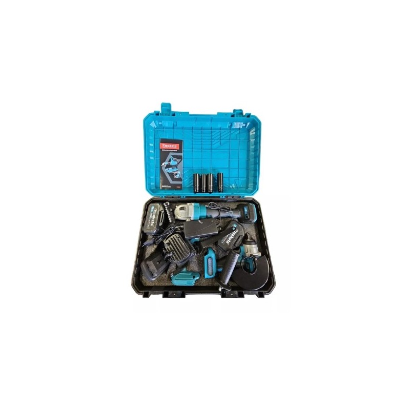 kit 4 in 1 makota smerigliatrice trapano luce e...