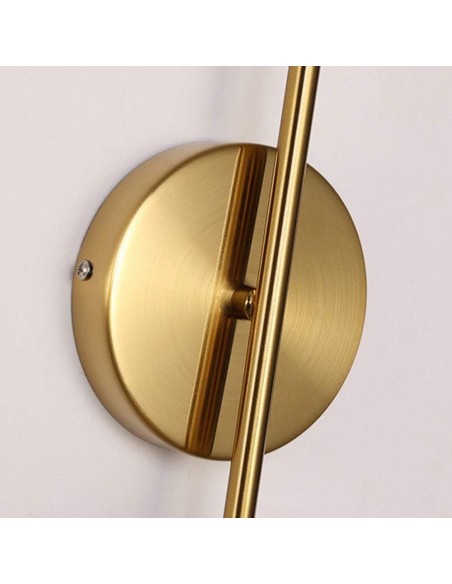 Lampada da parete Applique da parete con sfera in vetro E27 metallo oro lampada design moderno min