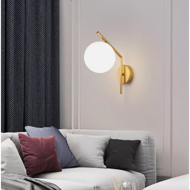 Lampada da parete Applique da parete con sfera...