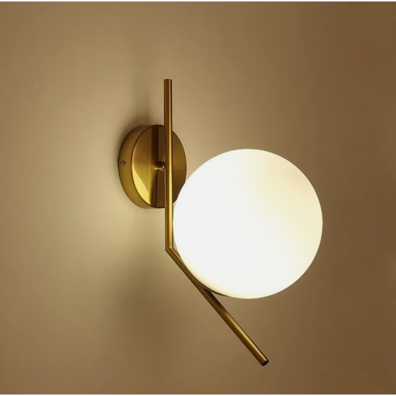 Lampada da parete Applique da parete con sfera...