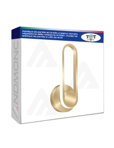 Lampada da parete Applique da parete ad anello ORO a LED...