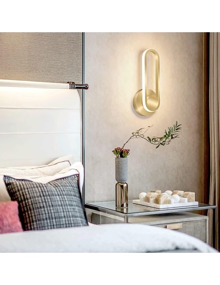 Lampada da parete Applique da parete ad anello ORO a LED da 13 W