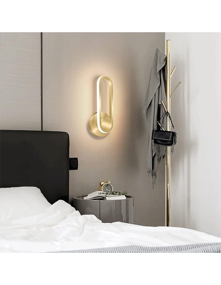 Lampada da parete Applique da parete ad anello ORO a LED da 13 W