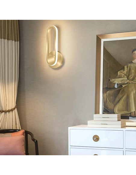 Lampada da parete Applique da parete ad anello ORO a LED da 13 W