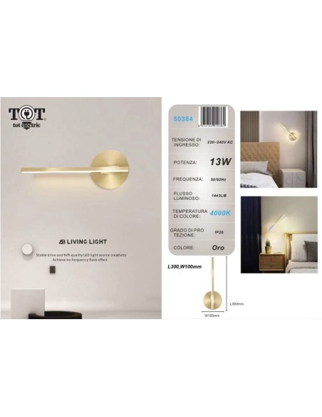 Applique Lampada a muro 13W 4000K