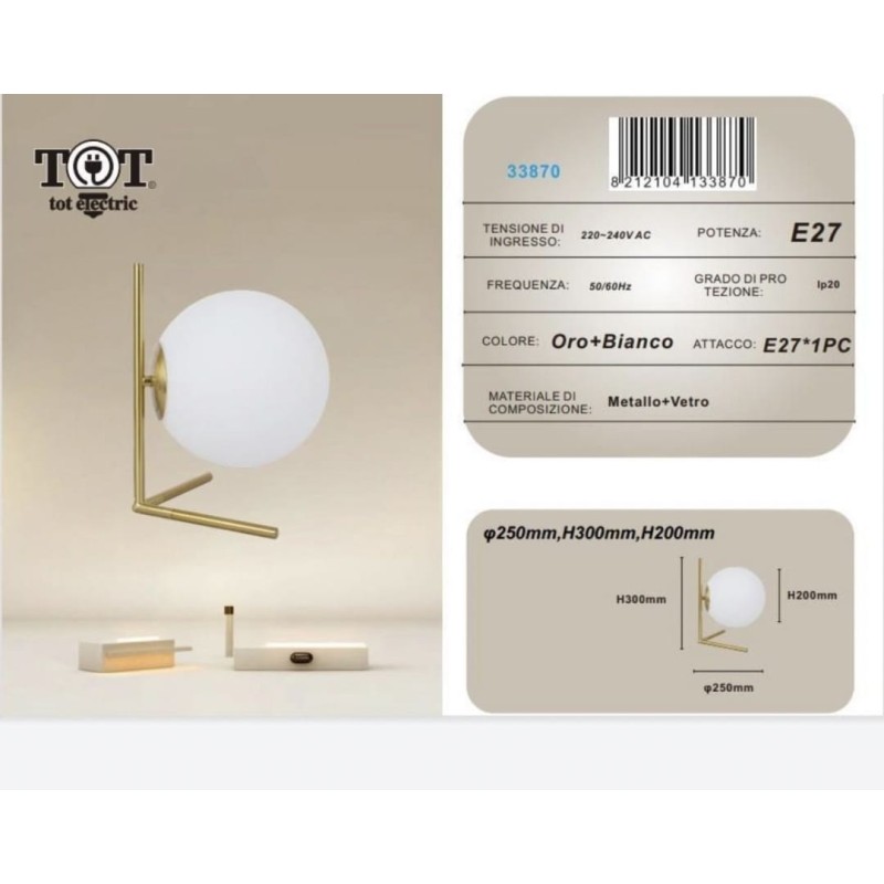 Lampada da Tavolo ORO, sfera luminosa