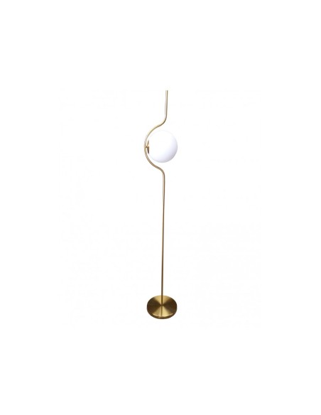 Lampada da terra Oro con sfera in vetro bianco piantana design moderno per salotto camera