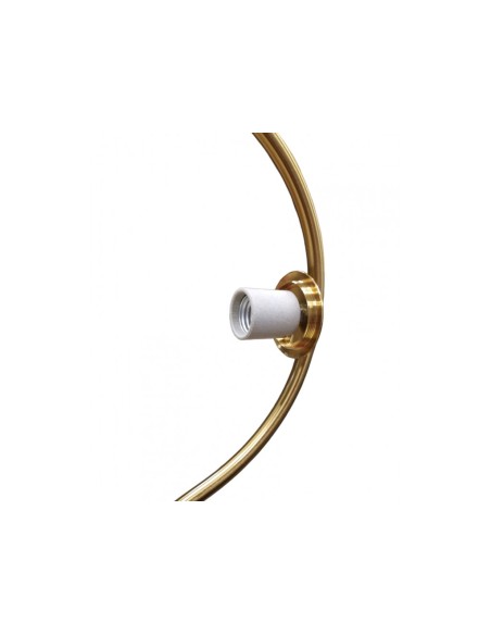 Lampada da terra Oro con sfera in vetro bianco piantana design moderno per salotto camera