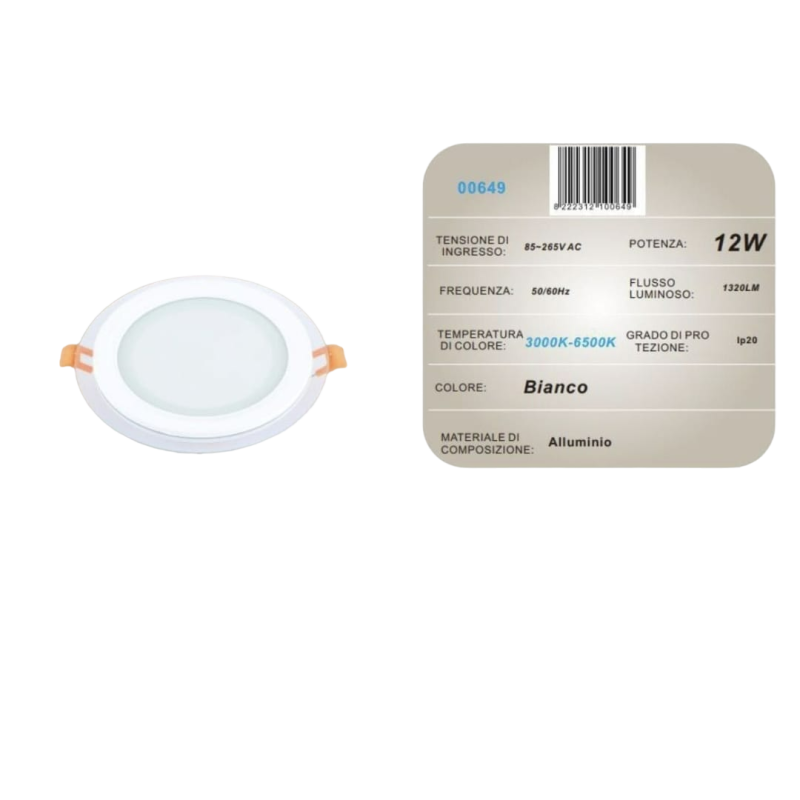 10x Pannello LED da incasso 3000K-6500K 12W...