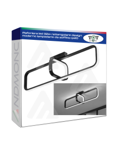 Plafoniera led 32w rettangolare design moderno lampadario...