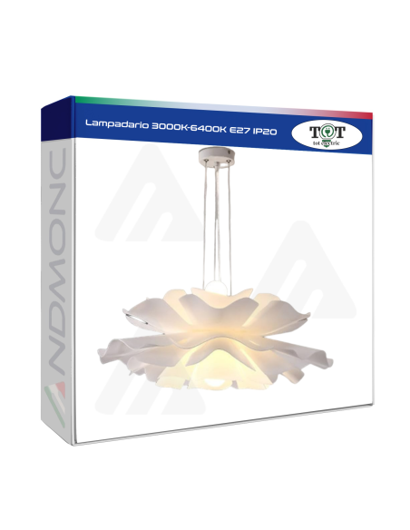 Lampadario 3000K-6400K E27 IP20 fiori di lusso