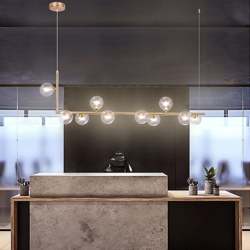 Lampadario ORO lineare moderno attacco G9 8...