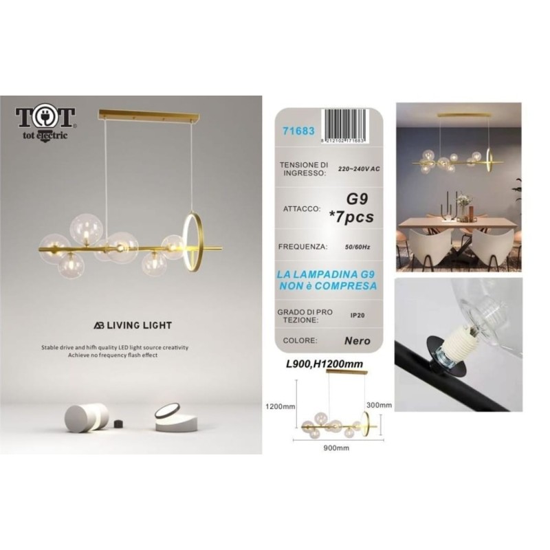 Lampadario ORO G9 IP20