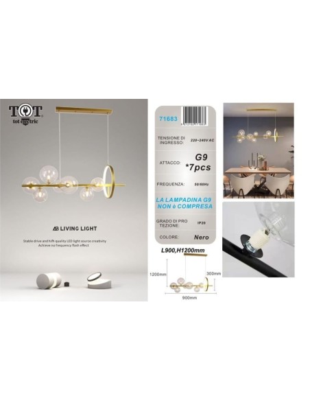 Lampadario ORO G9 IP20