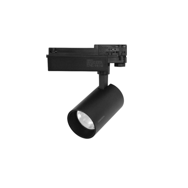 4x faretti a Binario 30W 4000K NERO 3100lm 220V