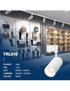 4x Faretto a binario 30W 4000K Bianco 2