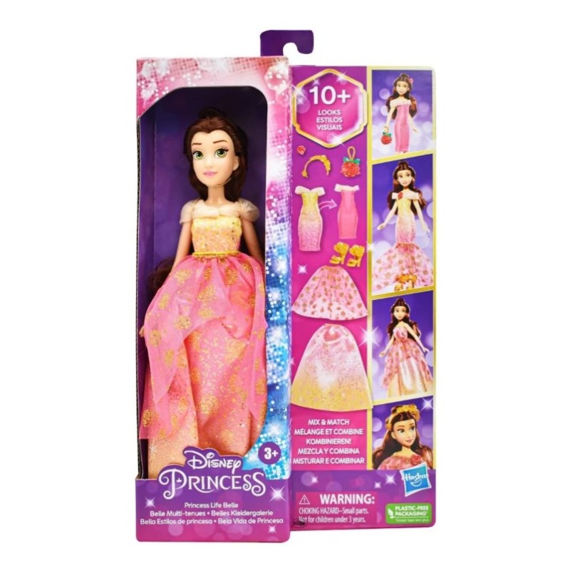 Disney Princess Life Belle Fashion bambola mix...