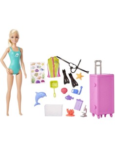 Barbie Bambola biologa marina con accessori acquario 2