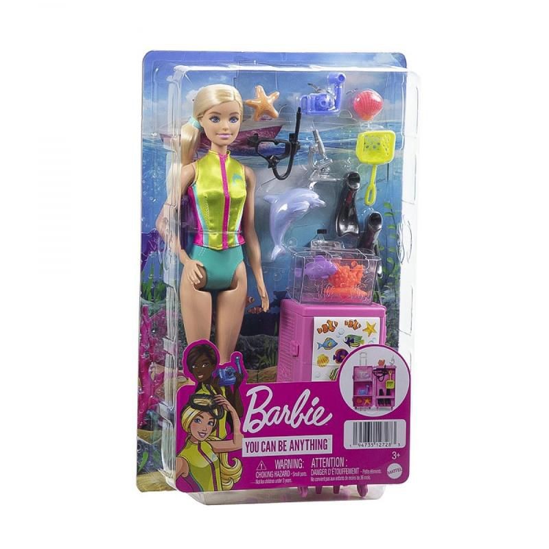 Barbie Bambola biologa marina con accessori...
