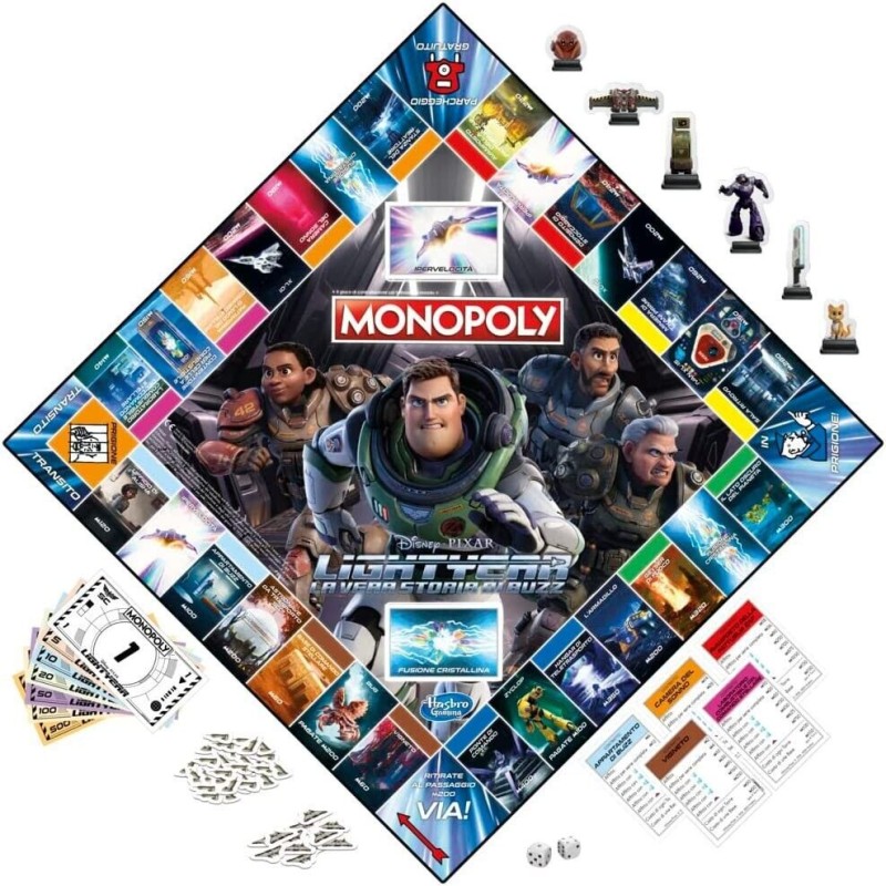 Il gioco Monopoly edizione Lightyear di Disney...