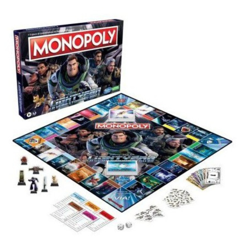 Il gioco Monopoly edizione Lightyear di Disney...