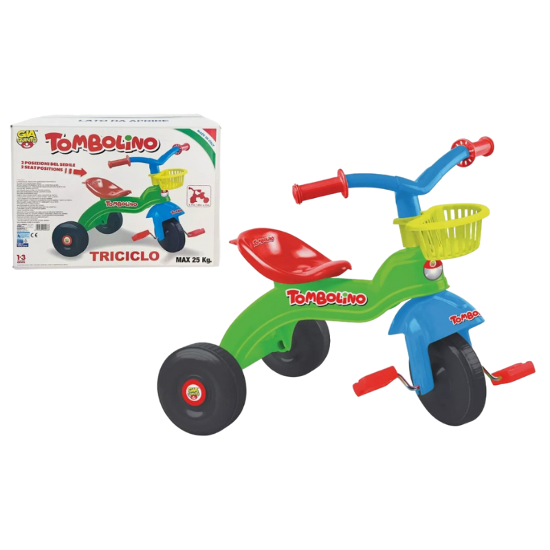 Triciclo Tombolino Unisex bambino bambina toys...