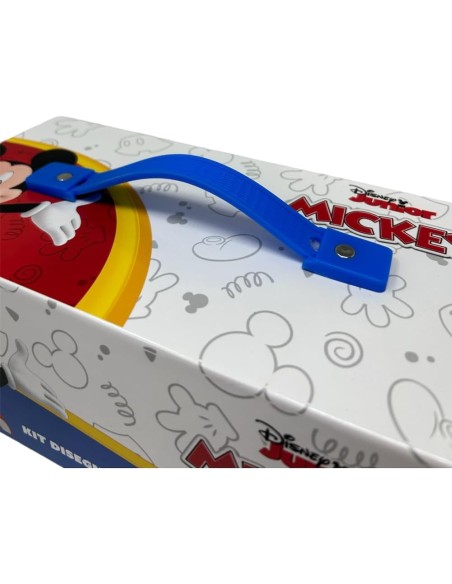 Valigetta con colori per bambini Topolino Disney set 52 pezzi di colori e cancelleria scatola con cassetti kit disegno e pittura