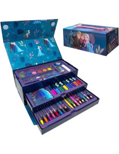 Valigetta con colori per bambini Frozen Disney set 52... 2