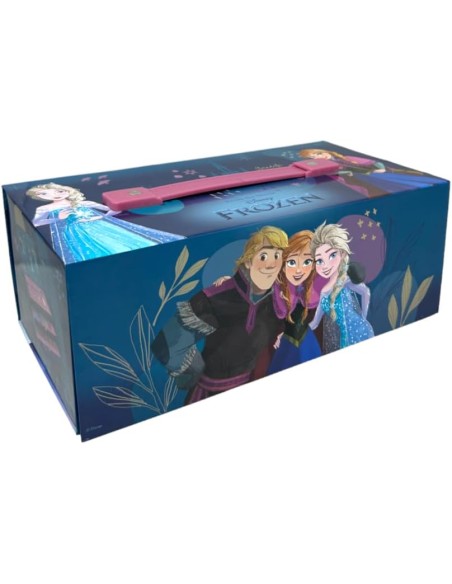 Valigetta con colori per bambini Frozen Disney set 52 pezzi di colori e cancelleria scatola con cassetti kit disegno e pittura
