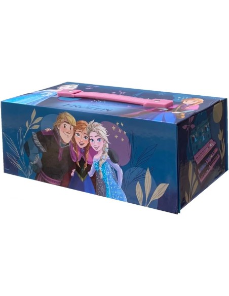 Valigetta con colori per bambini Frozen Disney set 52 pezzi di colori e cancelleria scatola con cassetti kit disegno e pittura