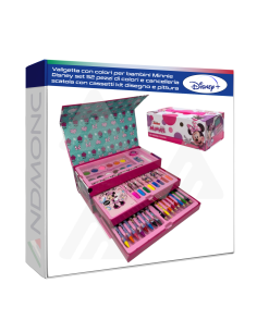 Valigetta con colori per bambini Minnie Disney set 52...