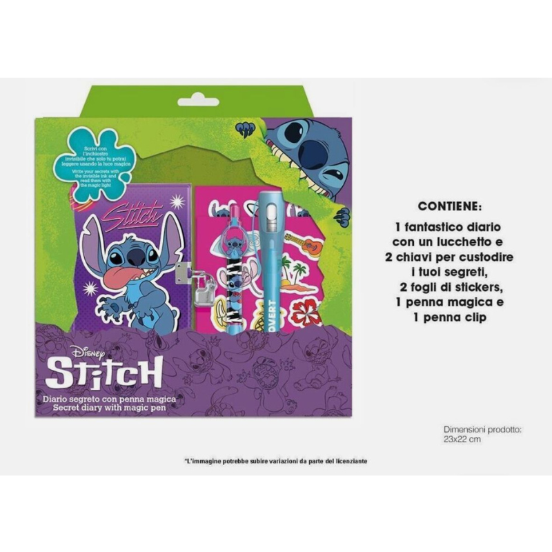 Stitch Diario Segreto Con Penna Magica Gioco...