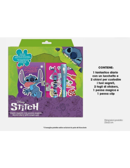 Stitch Diario Segreto Con Penna Magica Gioco Giocattolo