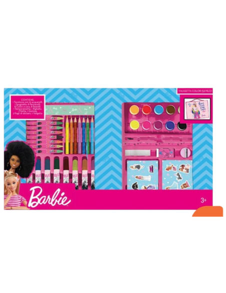 Valigetta Colori Barbie 52 Pezzi: Set Completo per Disegnare e Colorare