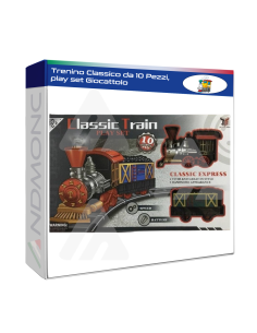 Trenino Classico da 10 Pezzi, play set Giocattolo treno