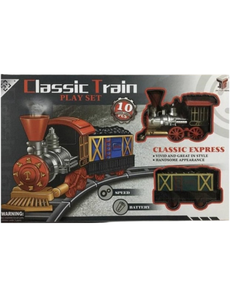 Trenino Classico da 10 Pezzi, play set Giocattolo treno