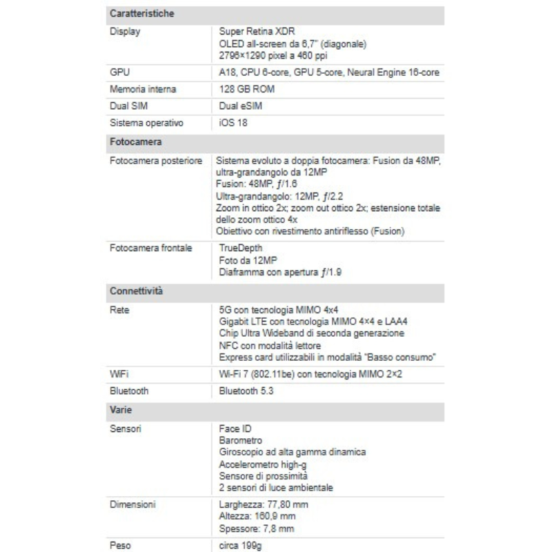 Apple iPhone 16 Plus 128GB 6.7" Pink EU Nuovo...