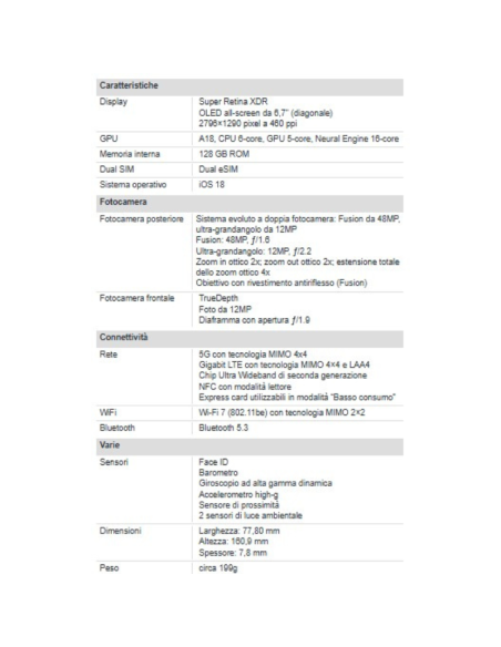 Apple iPhone 16 Plus 128GB 6.7" Pink EU Nuovo Ufficiale