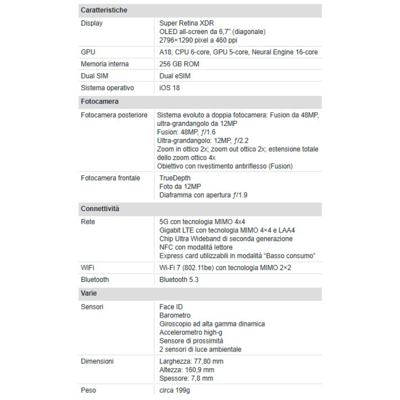 Apple iPhone 16 Plus 256GB 6.7" Pink EU Nuovo...