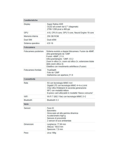 Apple iPhone 16 Plus 256GB 6.7" Pink EU Nuovo Ufficiale