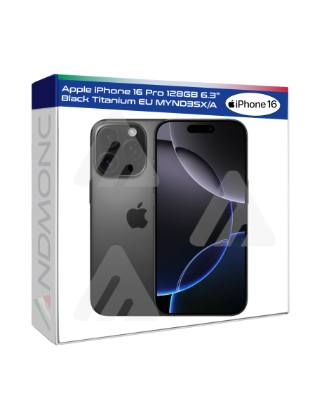 Apple iPhone 16 Pro 128GB 6.3" Black Titanium EU Nuovo Ufficiale